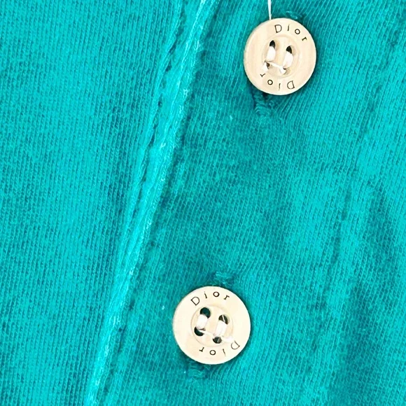 Christian Dior Vintage Teal Polo Medium - Picture 3 of 6